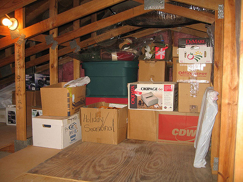 attic-clean-out attic in wake forest