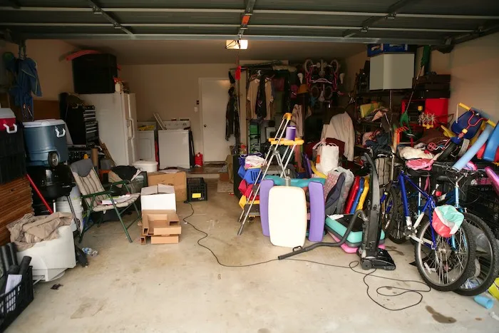 garage-cleanout-services messy wake forest garage