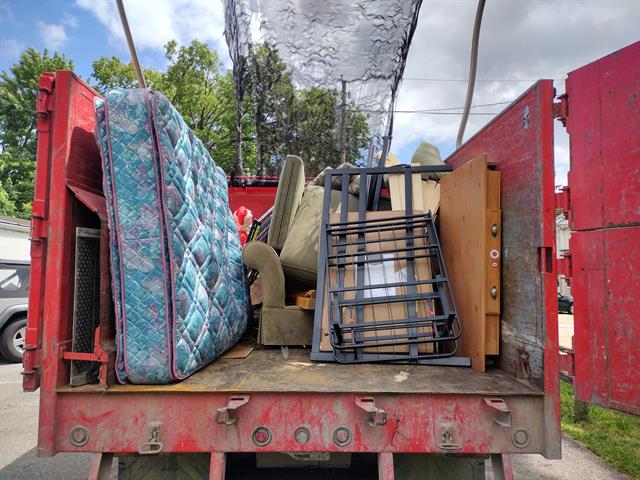 full truck after a foreclosure cleanout in Wake Forest